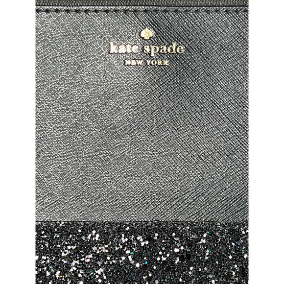 Kate Spade Greta Court Ramey black sparkle Crossbody purse - Picture 2 of 7